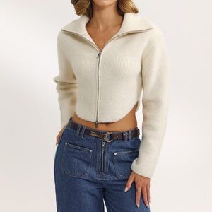 Cream Turtleneck Sweater